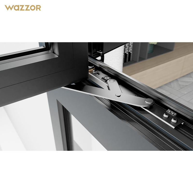 Wazzor Foshan Supplie Oem Interior Windproof China r Price Insulated Aluminum Frame Doors Sound Proof Casement Windows