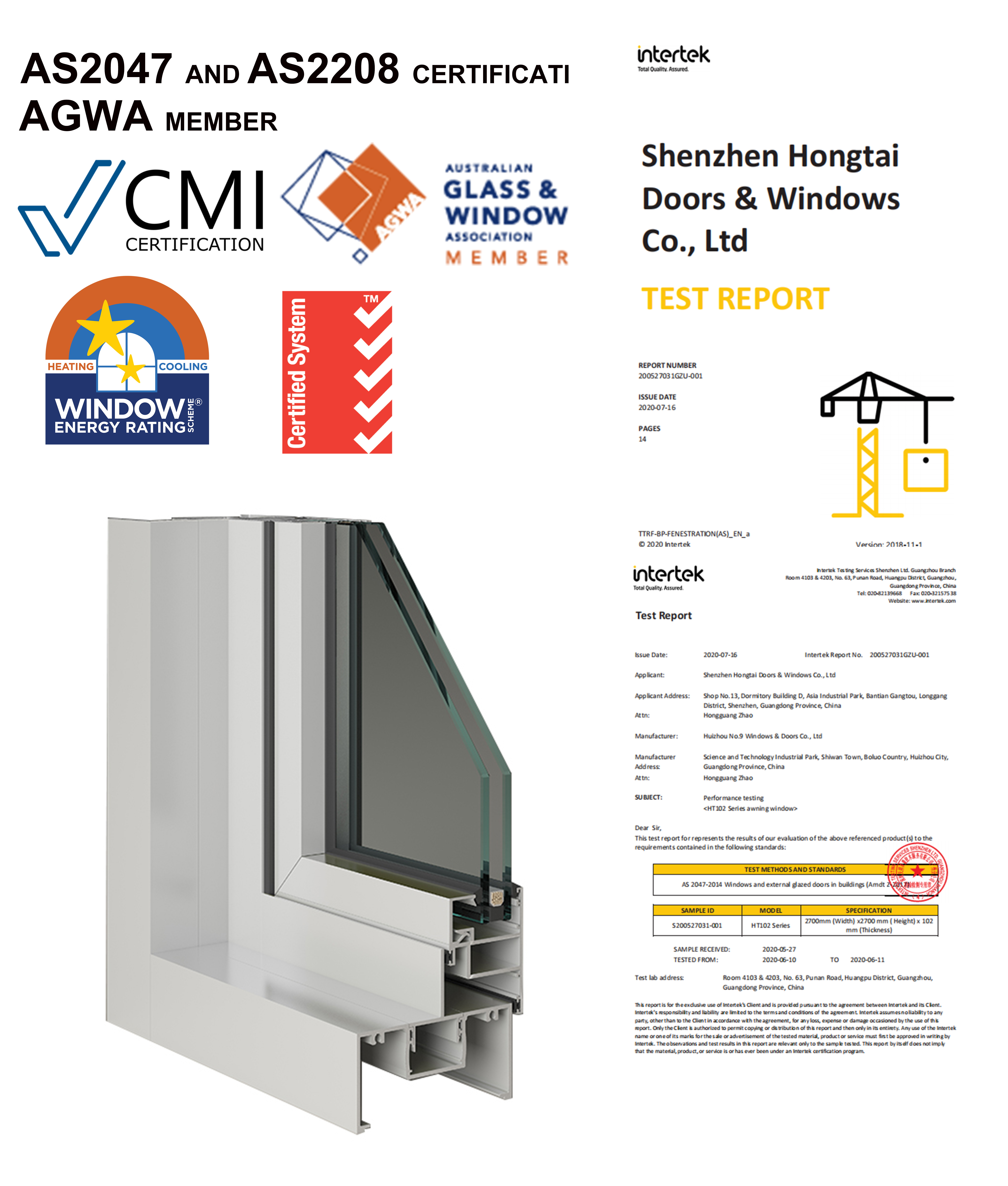 As2047 Modern Aluminum Windows and Doors Australia Double Glazed Sliding Awning Windows Residential Windows with Fly Screen