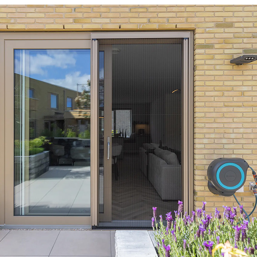 Manufacturer Direct Modern Home Pleated Insect Screen Anti-mosquito Door Aluminium Frame PP Material Washable Durable CE