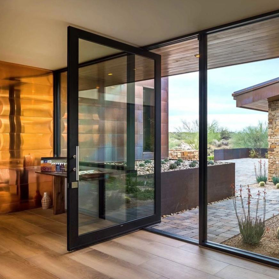 Double Glazed Glass Pivot Entry Door