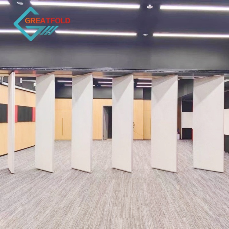 Modern Soundproof Movable Partition Wall Aluminium Frame Removable Wall Sliding Room Divider Foldable for Gym Hotel Banquet Hall