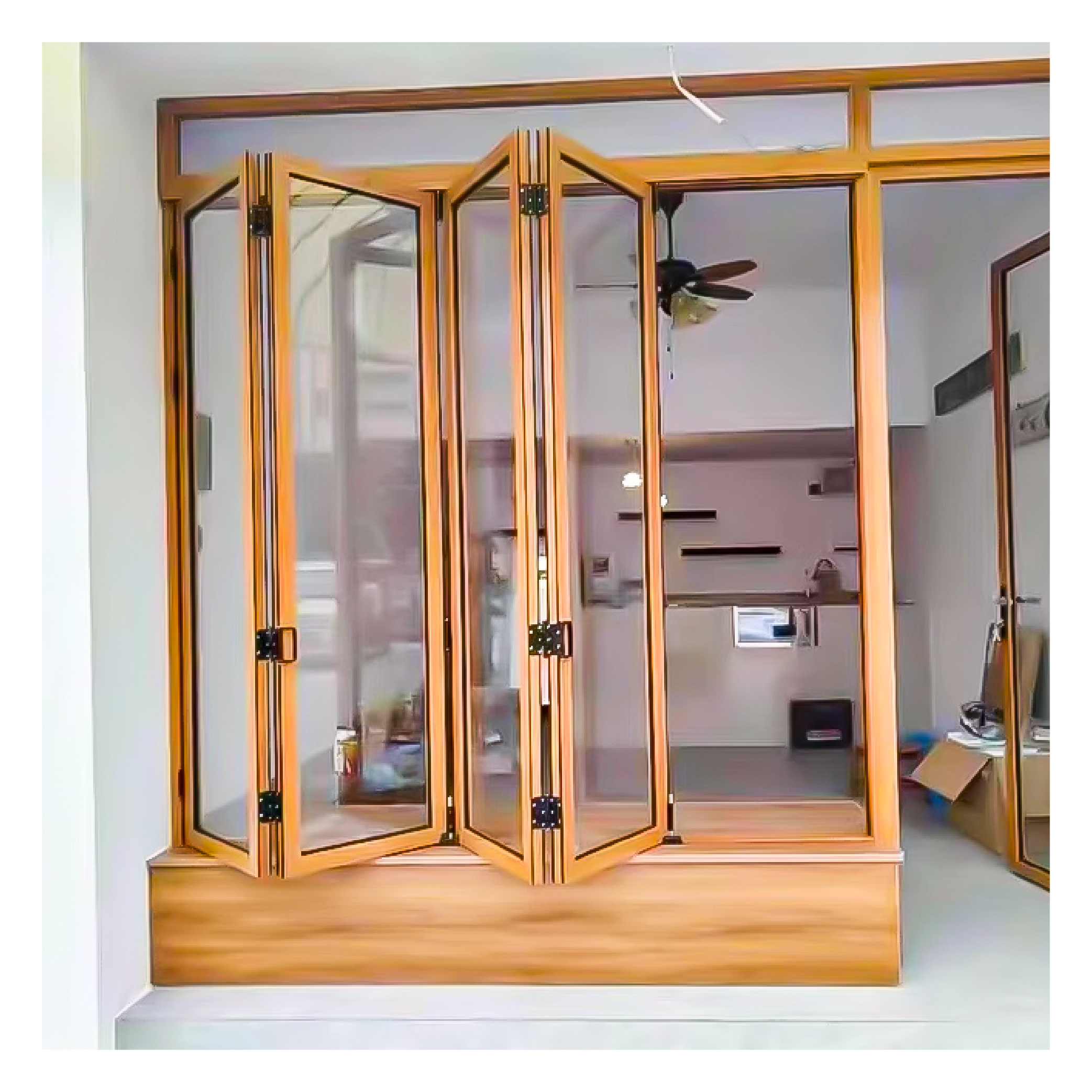 Aluminium Bi Fold Window Profile Fold up Glass Windows Best Selling High-End Vertical Folding Window