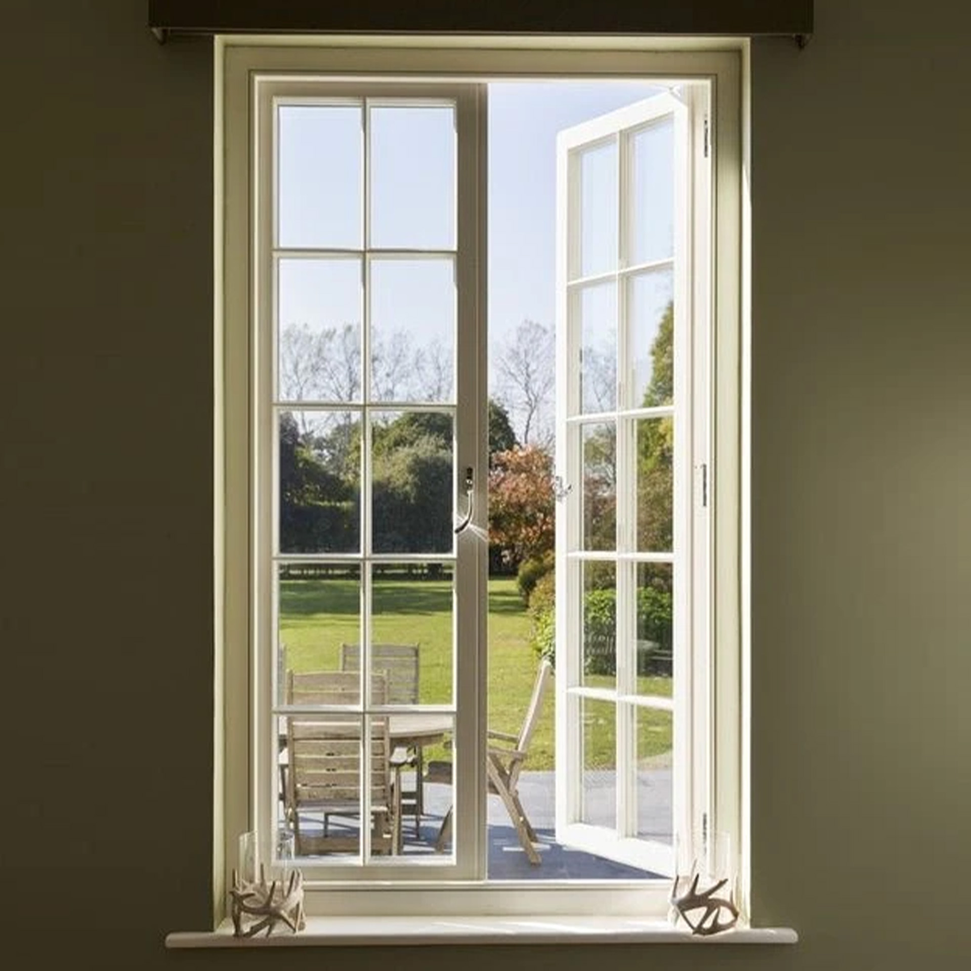 Customized Modern Stainless Steel French Window Soundproof Window For Kitchen And Living Room Aluminium Material For windows