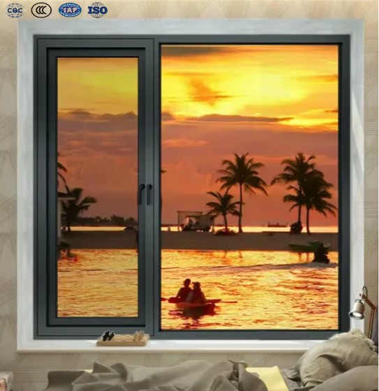 Modern Design Aluminum Alloy Soundproof Sliding Windows with Thermal Break and Mosquito Net for Bathroom Home Patio &amp; Porch