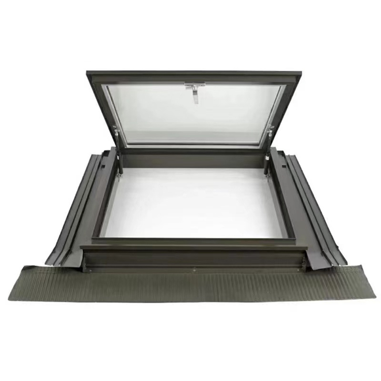 Aluminum Pitched Skylight Windows Roof With Blinds