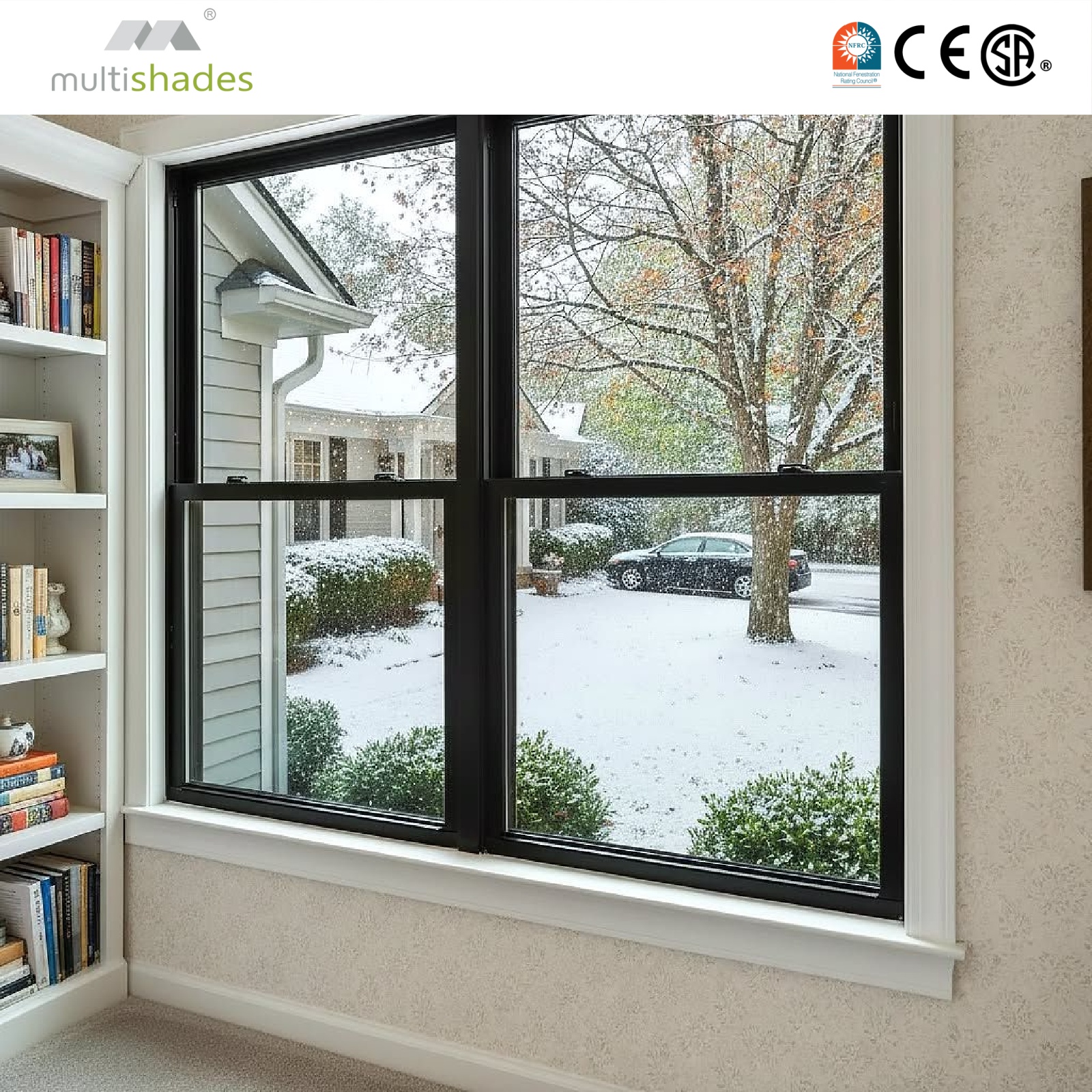 American Standard Thermal Break Aluminum Single Hung Sliding Window With Low-E Insulated Glass And Stainless Steel Fly Screen