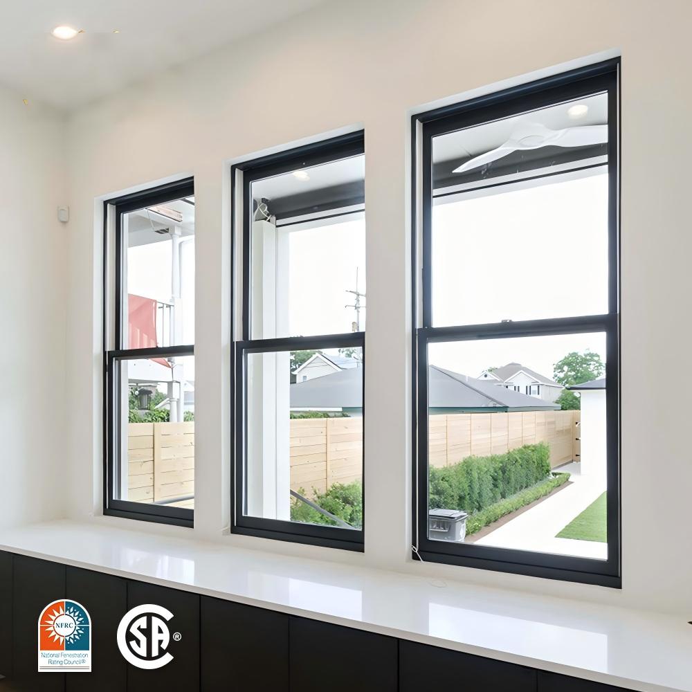 Factory Price Aluminum Window Profile Glass Kitchen windows for House Double Glaze Single Hung Window