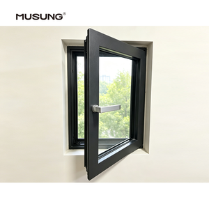 High Efficiency Windproof Double Glass Aluminum Casement Window