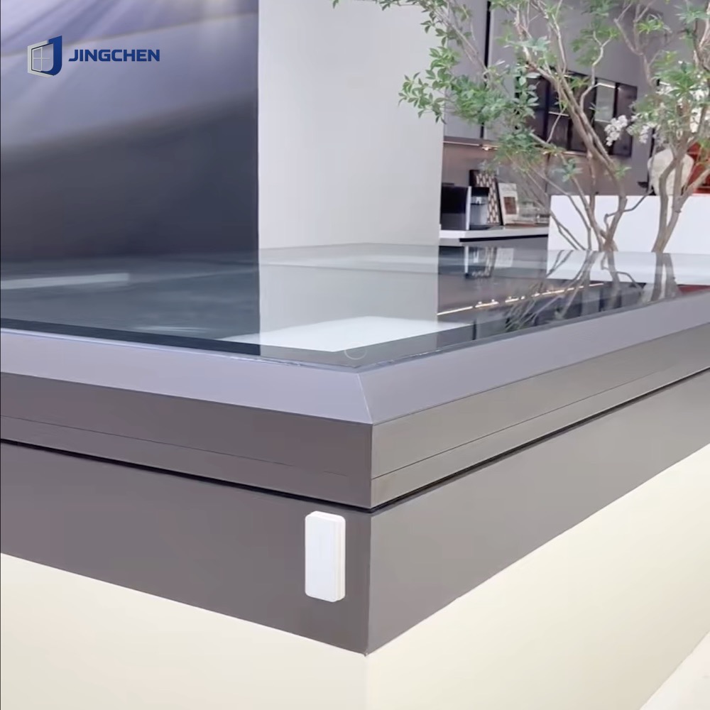 Modern Rectangle Roof Skylight Thermal Break Aluminum Alloy Double Glazed Low-E Glass Windproof ISO 9001 Certified Pitched