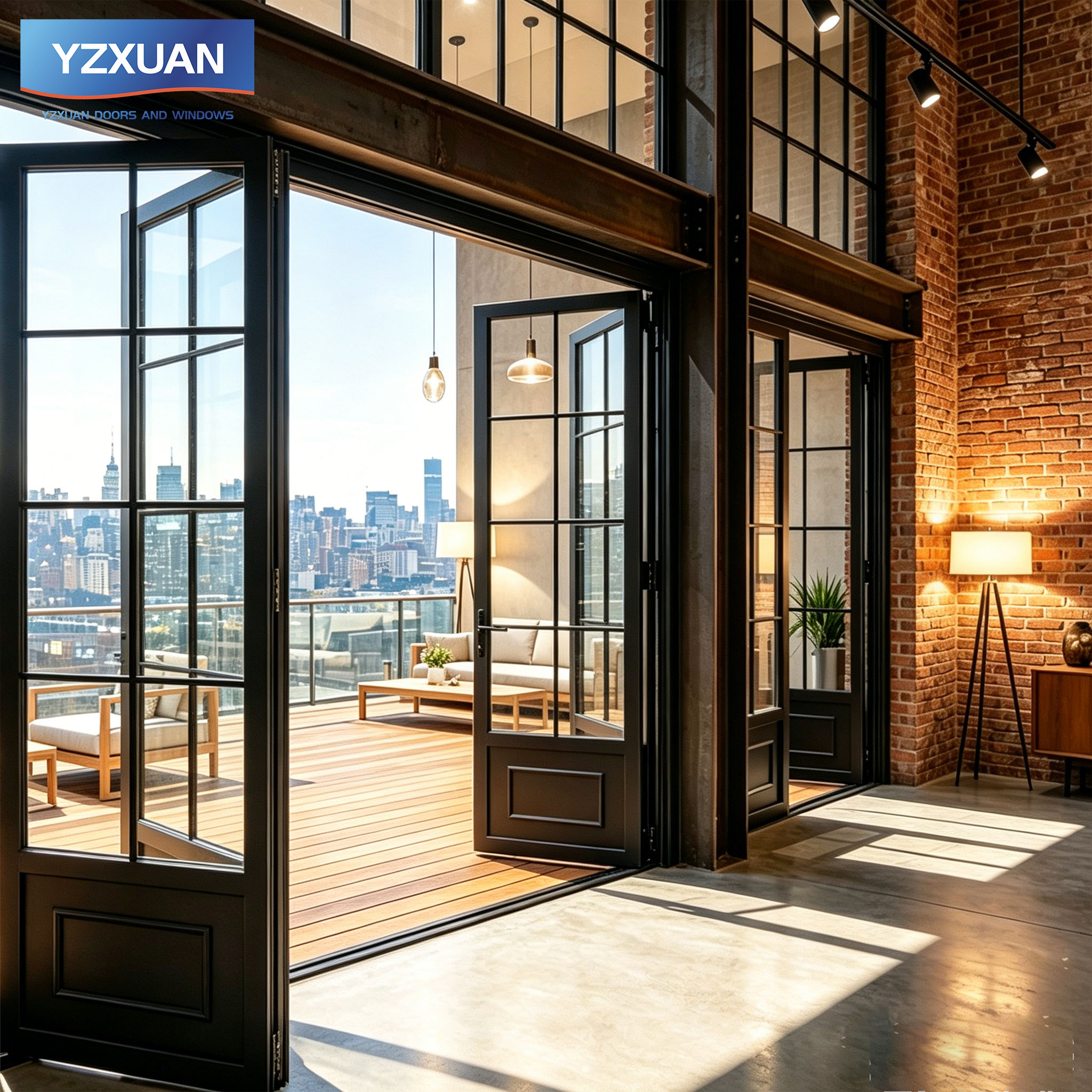 Luxury Retro Style Aluminum Folding Glass Door French Heritage Villa Garden House Interior Partition Kitchen