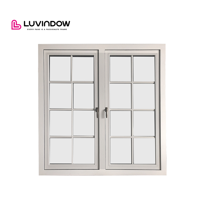 Custom Color French Aluminium Windows Ready-Made Office Inserts Horizontal Opening Pattern Swing Style Wooden Frames for Sale