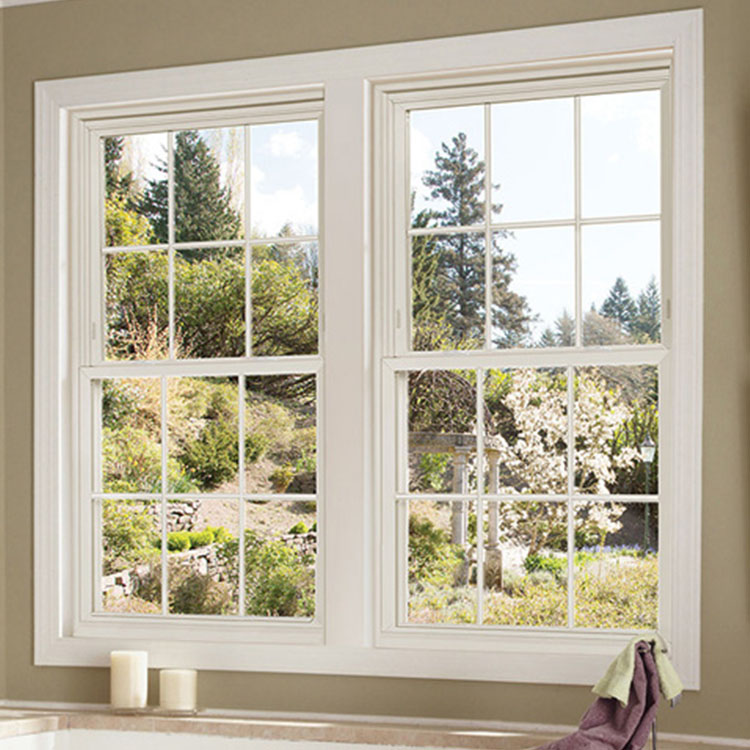 Thermally Broken Vertical Single-hung Windows Modern Grill Heat Insulation Double-hung Windows for Houses