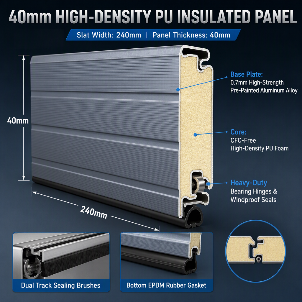 Heavy Duty Aluminum Spiral High Speed Door Windproof Anti-Theft Fast Door Aluminum Entrance Door for Retail Stores