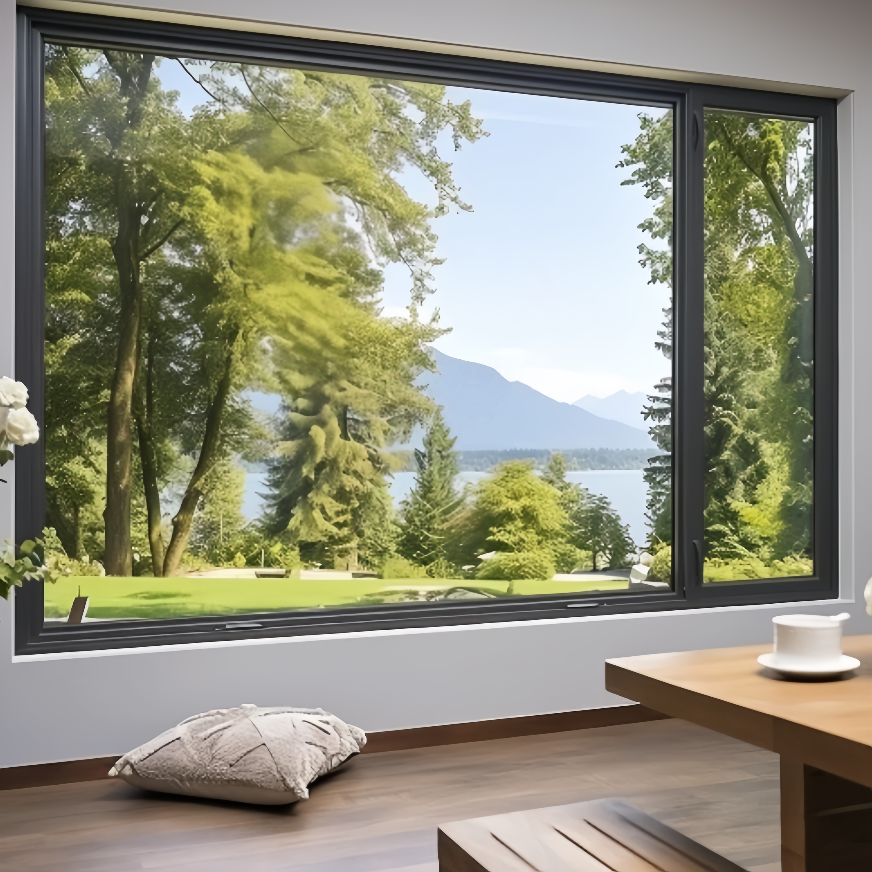 Customized Hurricane Impact Proof Thermal Break Aluminum Double Tempered Glass Window Fixed Window Picture Window for House
