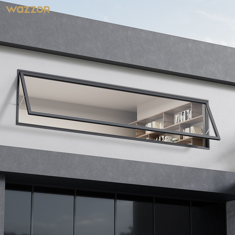 Wazzor AS2047 Hurricane Impact Aluminium Tempered Glass Awning Roof Windows Electric Skylight Window Outward Opening Windows