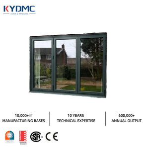 Black Aluminum Low-E Double Glass Bifold Window