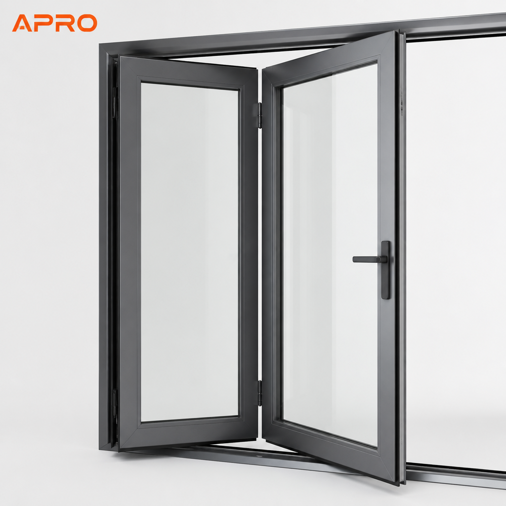 Widest Internal Bifold Doors with Forested Glass Aluminum Fold Roller Magnet Folding Aluminum Doors for Bathroom