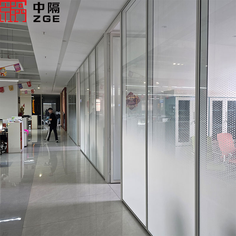 Sliding Glass Door Office Partition with Aluminum Profile System