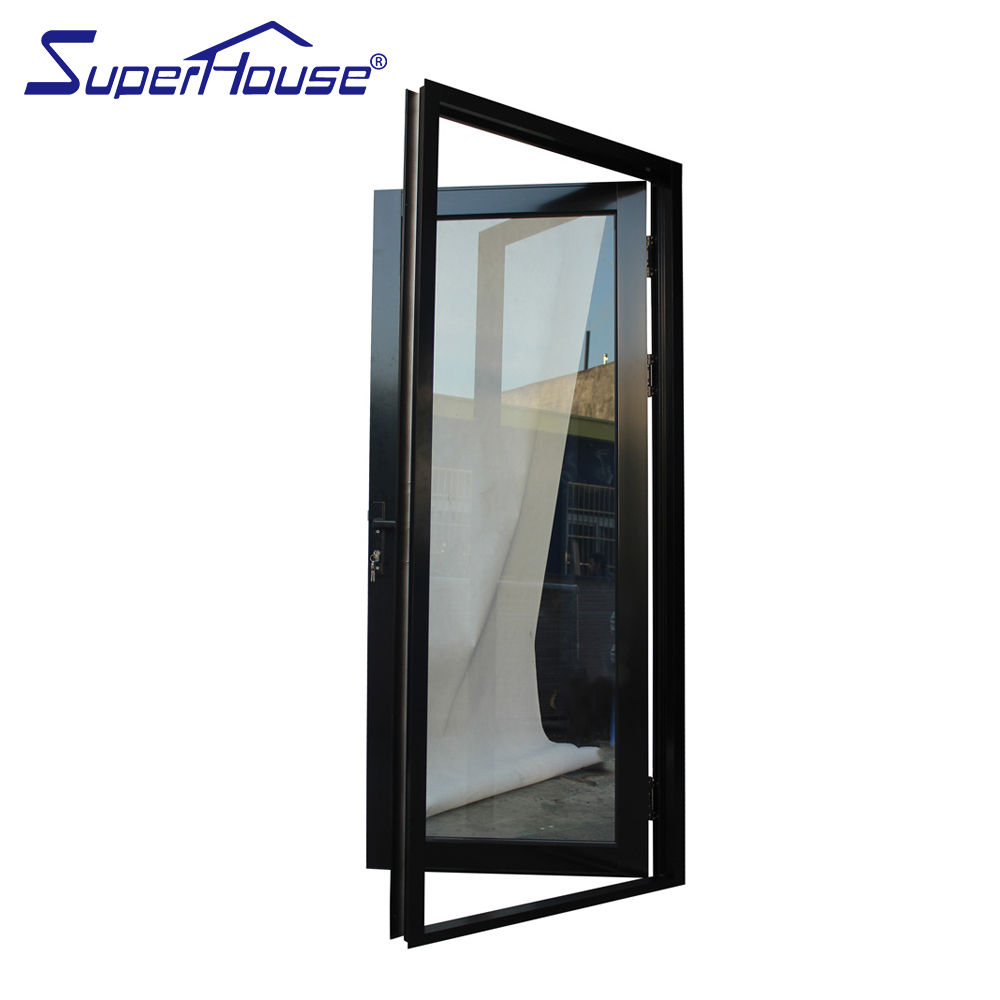 Miami NOA Approved Modern Hurricane Proof Impact Resistance Triple Glazed Aluminum Alloy Hinged Patio Door With Finished Surface