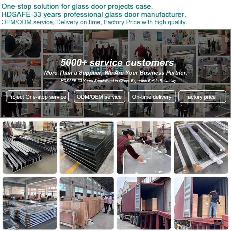Frameless Accordion Sliding Aluminum Door