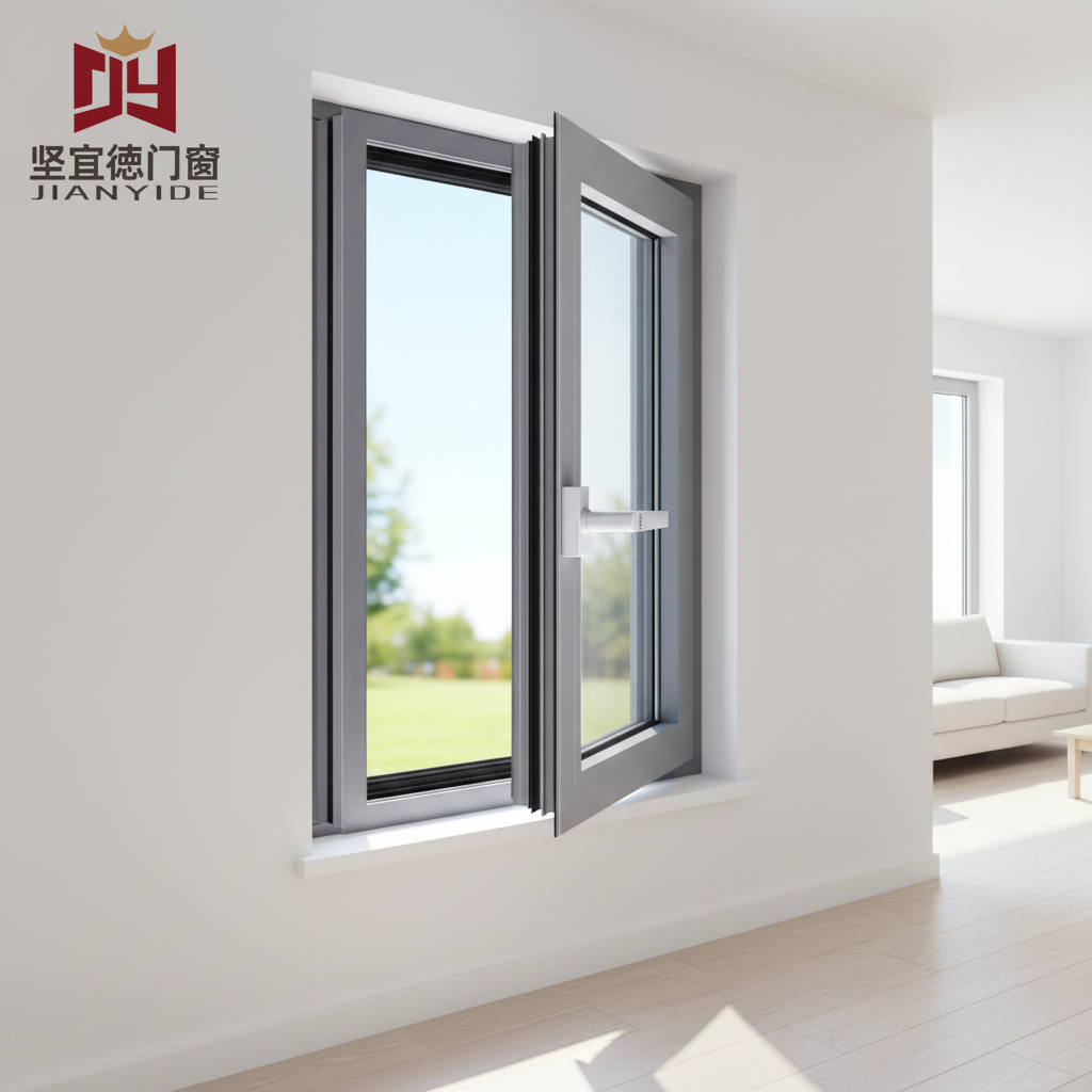 OEM ODM Manufacturer's Modern Double Glazed Security Aluminum Swing Windows &amp; Doors Windproof Feature for Home/Apartment Use