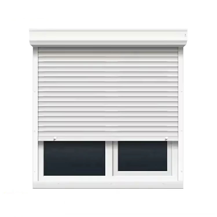 Custom Modern Modern Aluminum Glass Sliding windows with Inner Electrical Roller Shutter