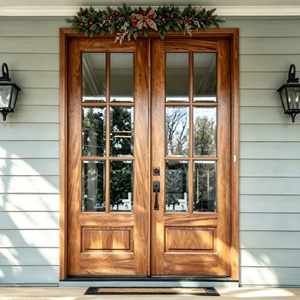 Modern soundproof aluminum solid wood front door