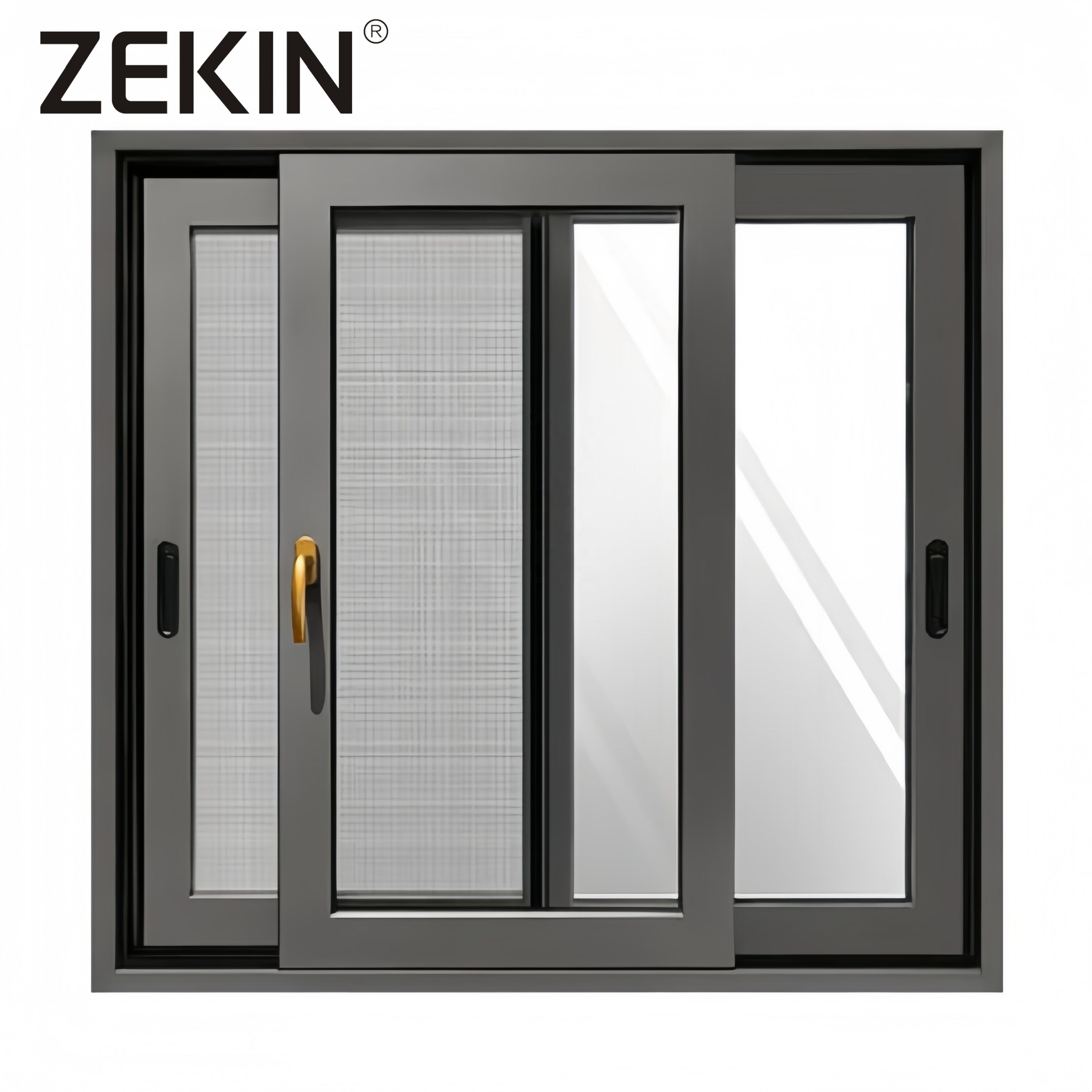 Customized Glass Windows NFRC AS2047 Certification Hurricane Impact Proof Aluminum Window Thermal Break Aluminum Sliding Window
