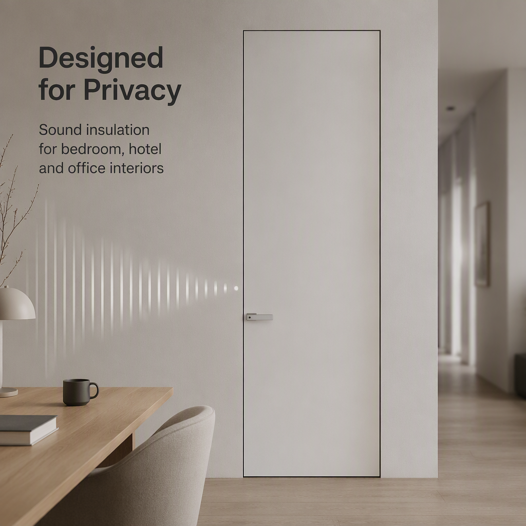 Modern Minimalist Invisible Aluminum Frame Interior Door Frameless Door Concealed Door
