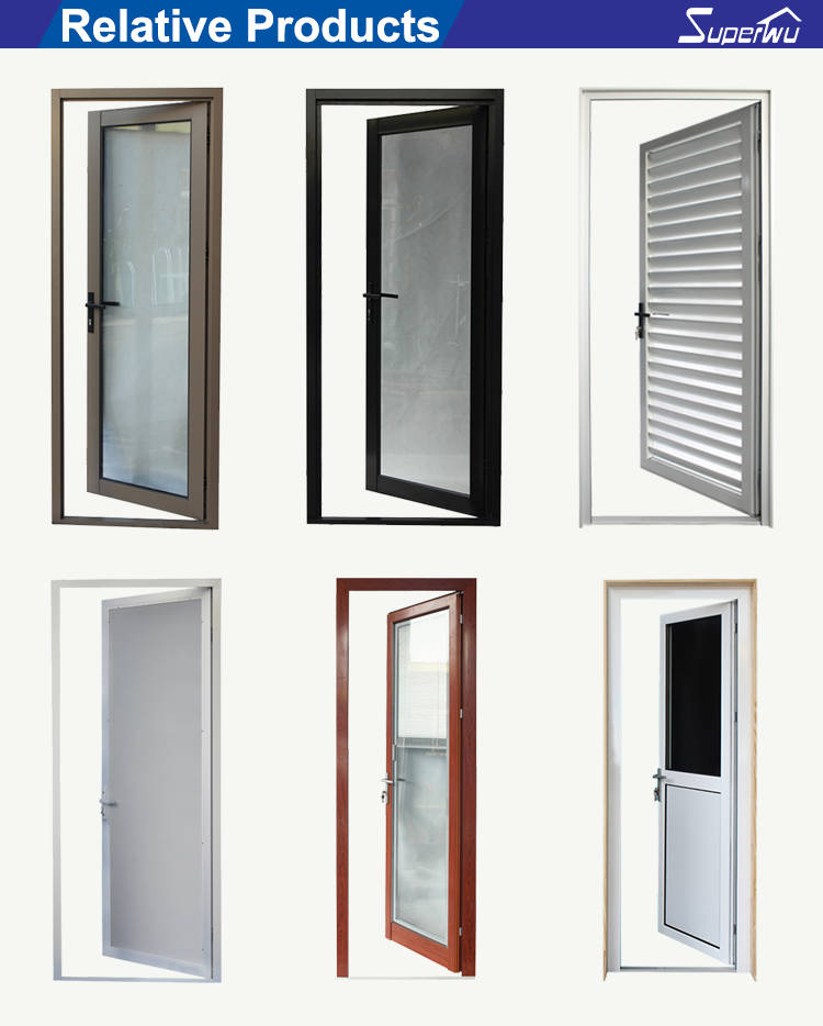 Miami NOA Approved Modern Hurricane Proof Impact Resistance Triple Glazed Aluminum Alloy Hinged Patio Door with Finished Surface