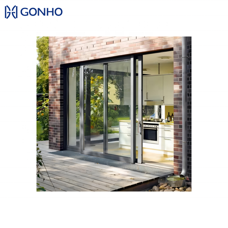 GONHO Aluminium House Windows Modern Design Impact Resistant Windows Sliding Door Roller Slide Window