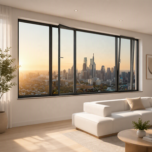Minimalist Slim Frame Thermal Break Double Glazed Casement