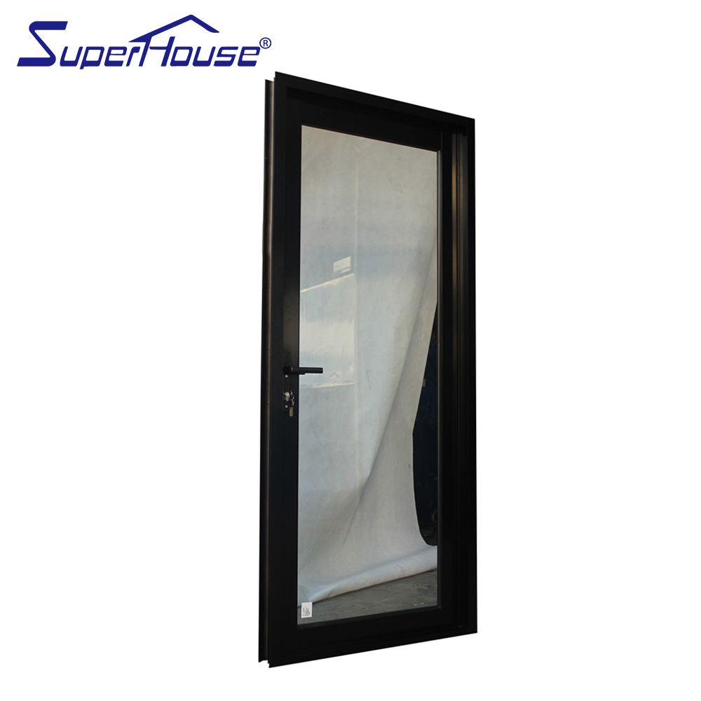 Miami NOA Approved Modern Hurricane Proof Impact Resistance Triple Glazed Aluminum Alloy Hinged Patio Door With Finished Surface