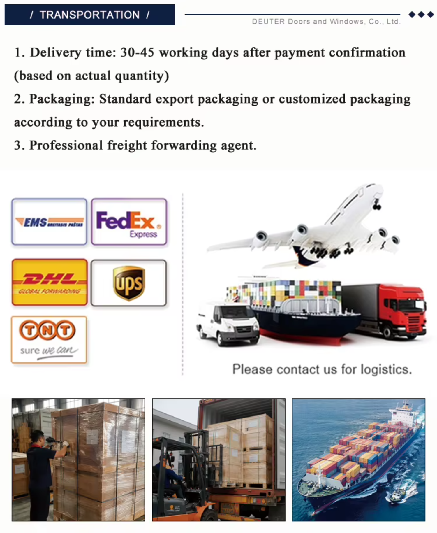 Packaging & Shipping Specifications