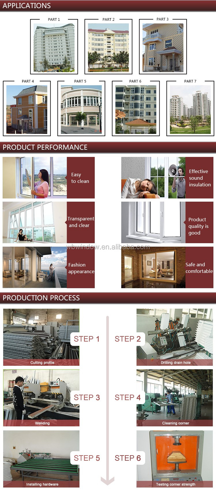 Home Temper Glass Security Window Grill Metal Frame Aluminum Sliding Windows Designs in Kerala
