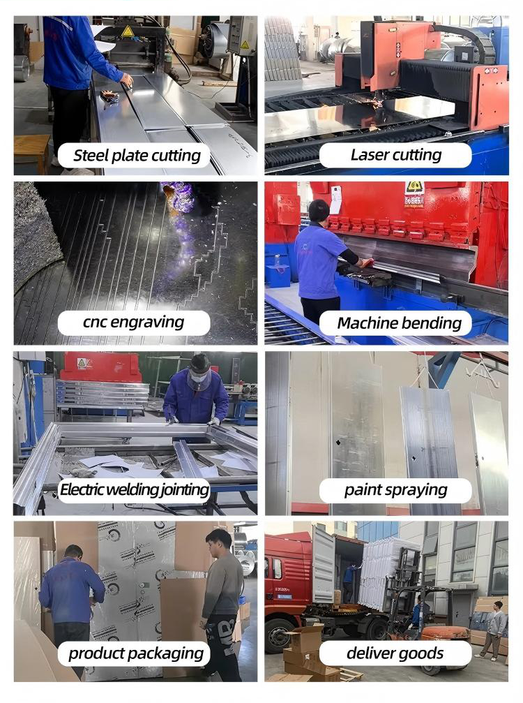 Modern Style Steel Entrance Door Finished Anti-theft Security Door Commercial Apartment Entry Side Opening Exterior Fire Garden