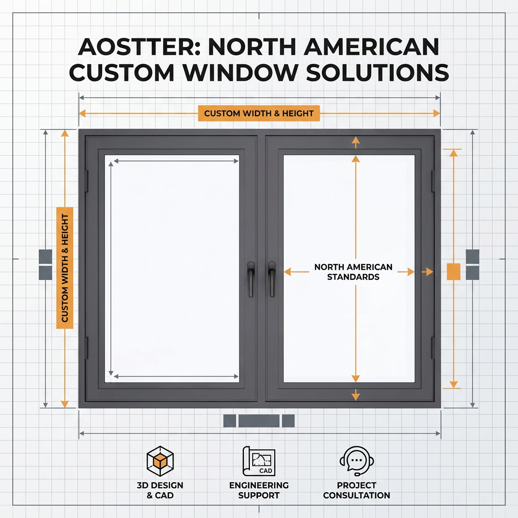 Customized Aluminum Casement Window Pitched Roof Self Opening Vent Window
