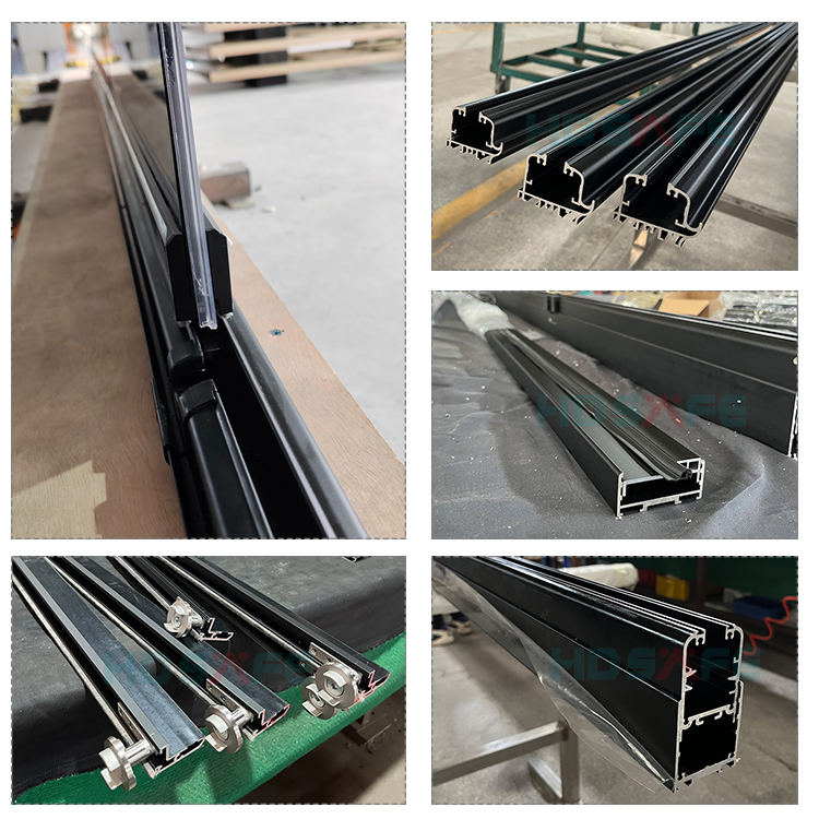 Sunroom Frameless Accordion Door Partition Wall Glass Curtain Exterior Bi Fold Door Hardware Aluminum Balcony Glass Door Patio
