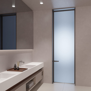Minimalist Waterproof Custom Modern Aluminum Alloy Swing Glass Door