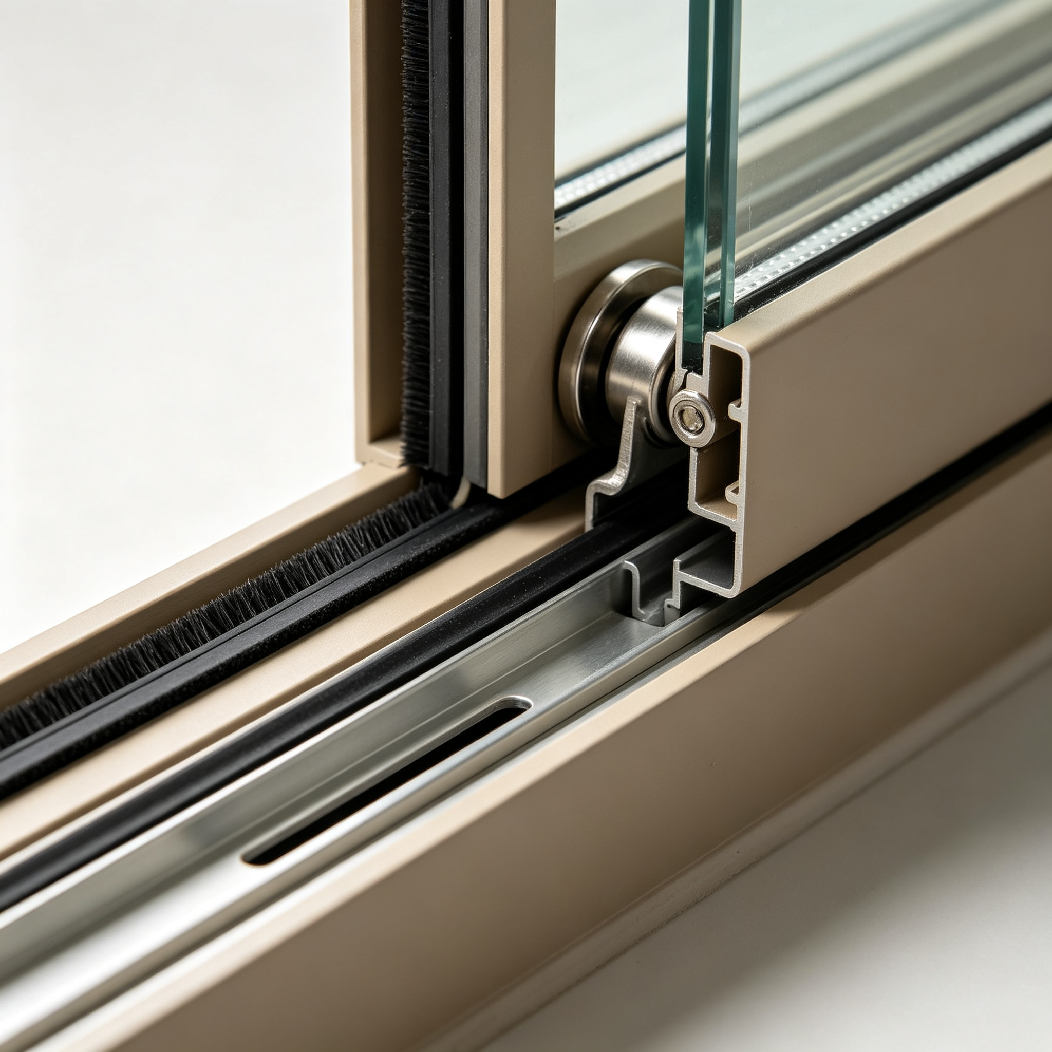 Thermal Break Aluminum Sliding Window Dust Proof Sealed Design Double Glazed Tempered Glass Sand Storm Resistant For Middle East