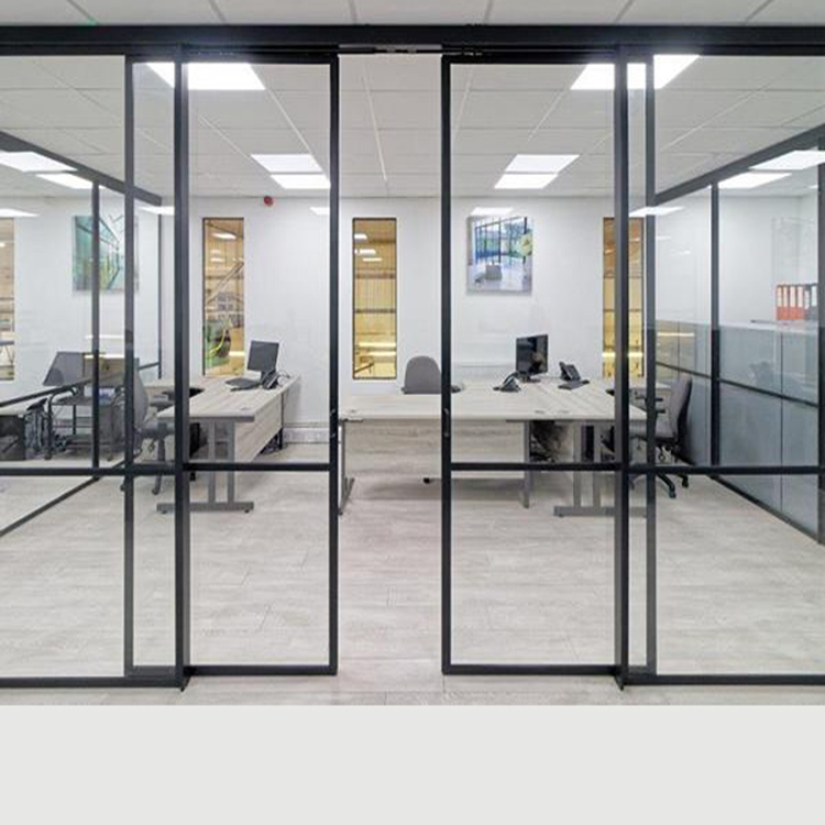 Ultra-Narrow Aluminum Alloy Glass Sliding Door Partition Folding Design Lower Rail Hanging Balcony Car Wash Shop Living Room