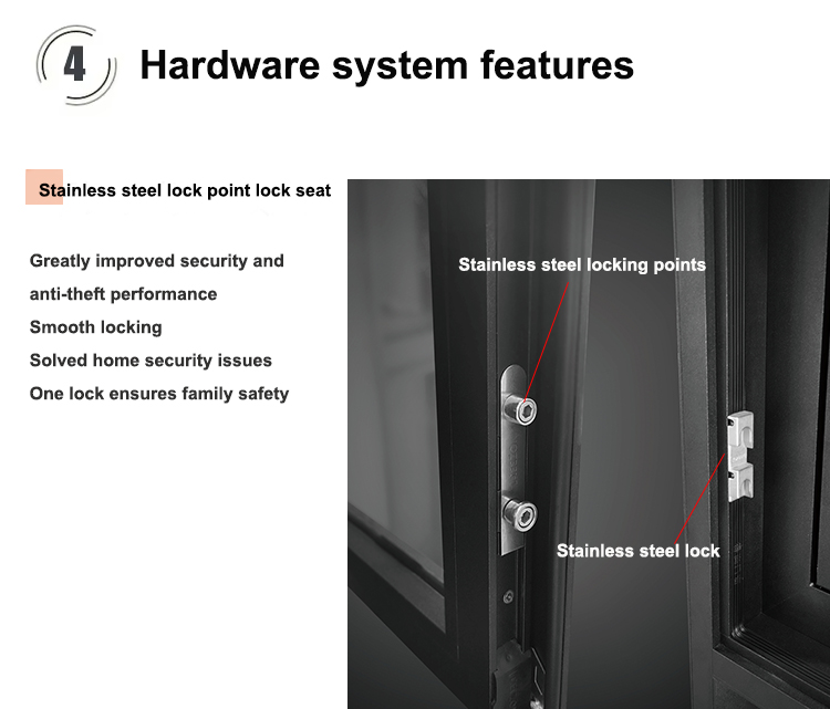 DEEZON Hurricane Proof High Impact Black Aluminum Alloy Thin Profile Aluminium Windows And Doors Casement Window S For USA