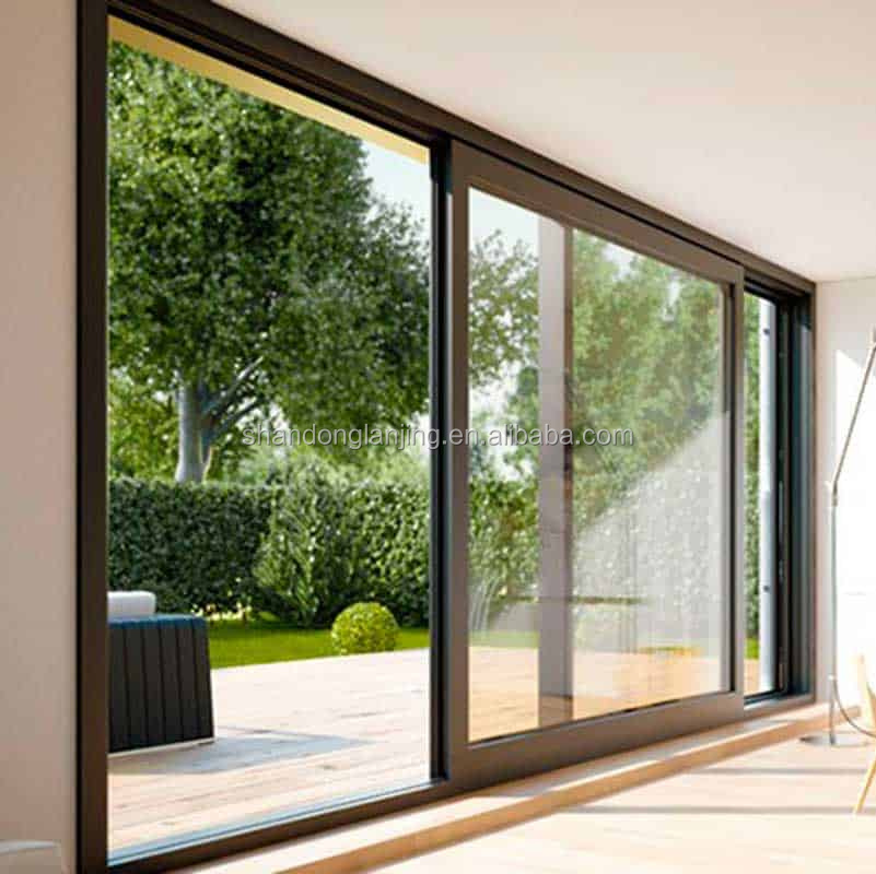 LG Custom Modern Design Heavy Duty Double House Plexiglass French Patio Sliding Door Aluminium Frame External for Hotels