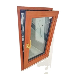 High-quality Aluminum Wood Al-wood Composite Window Horizontal Glass