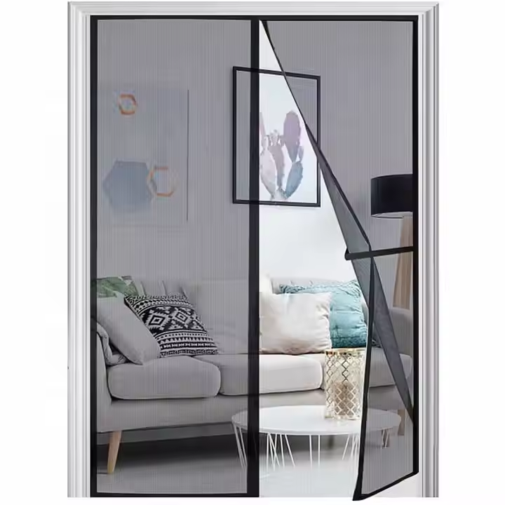 High Quality Modern Mosquito Net Anti Scratch Resistant Polyester Magnet Screens Doors Heavy Duty Insect Resistant Washable