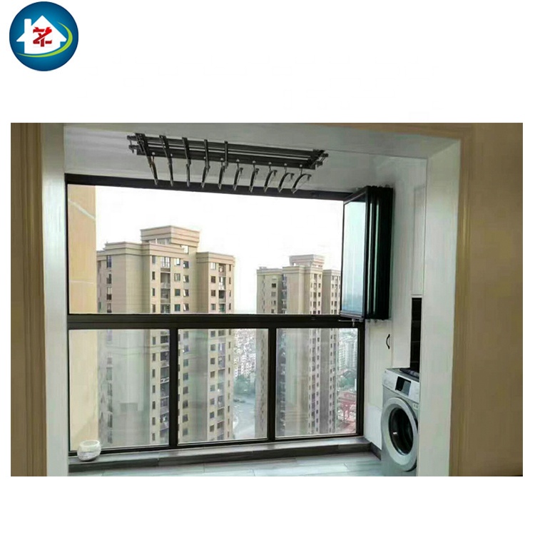 Manufacturer High Quality Home Aluminium Window Alloy Vertical Bi-folding Up Triple Glazed Others Balcony windows