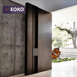 EOKO Wooden Stainless Steel Aluminum Front Entry Entrance Door for Villa Security Anti-Theft