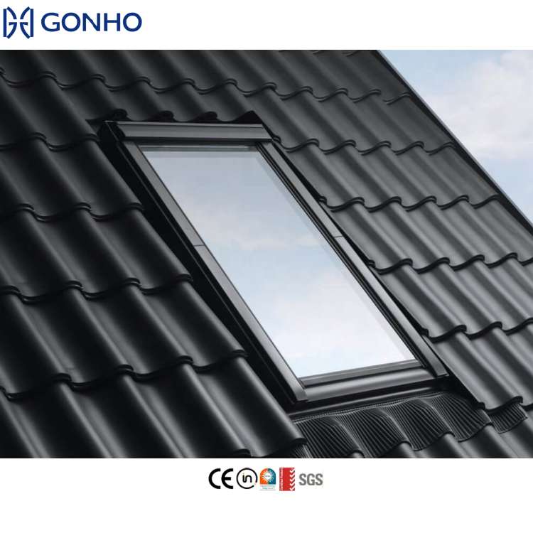 Quality Assurance Waterproof Electric Automatic Double Glazed Aluminum Alloy Louver Skylight Roof Window Modern Design Outdoor