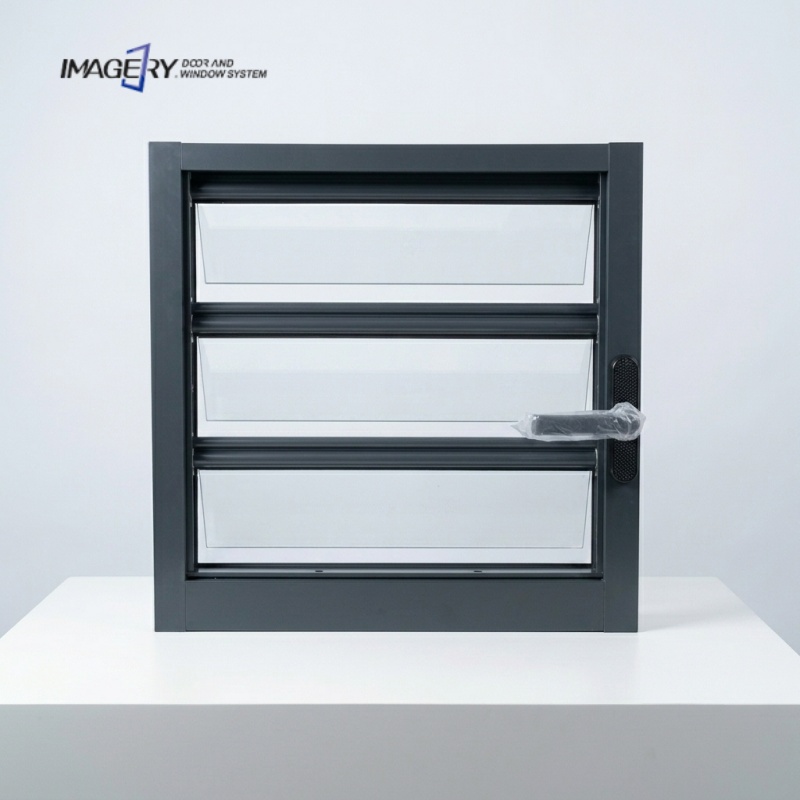 High Quality Aluminium Glass Louvre Window Sound Insulation Weather Resistant Anti-corrosion for Building Project
