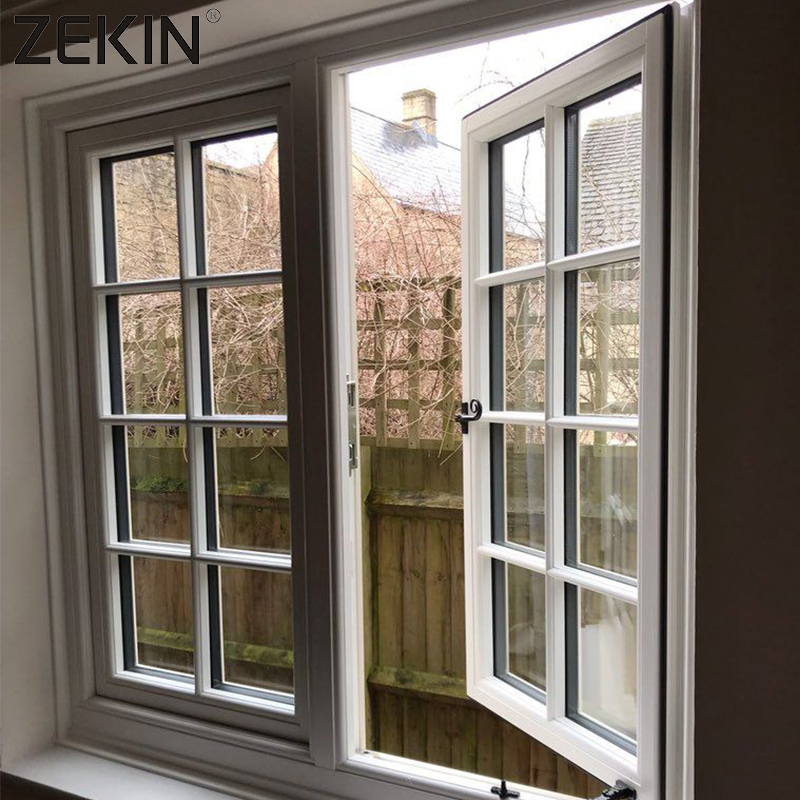 ZEKIN Modern Home Security Project Aluminum Steel Casement Windows Thermal Break Waterproof Windproof Stainless Aluminum Alloy